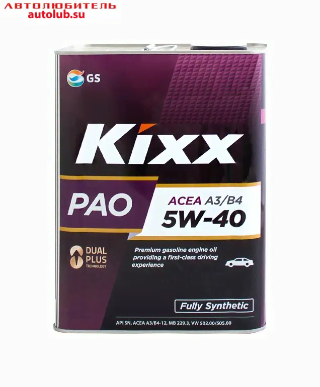 L211044TE1 KIXX Масло моторное Kixx PAO A3/B4 5w-40 4л